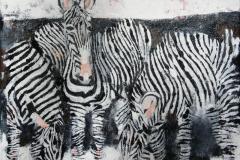 BlackLineZebras_30x30cm