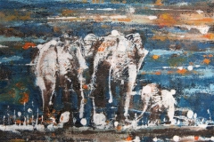 elephantsinthesunset20x20cm